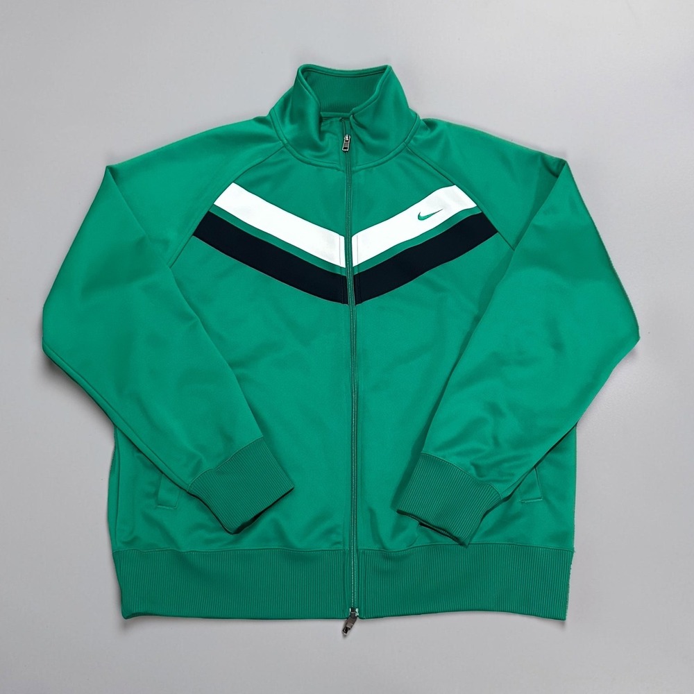 Nike The Athletic Dept Track Jacket Men's XL Green Chevron Full Zip Y2K